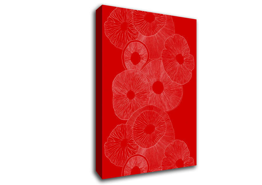 Intertwine Red Canvas Wall Art