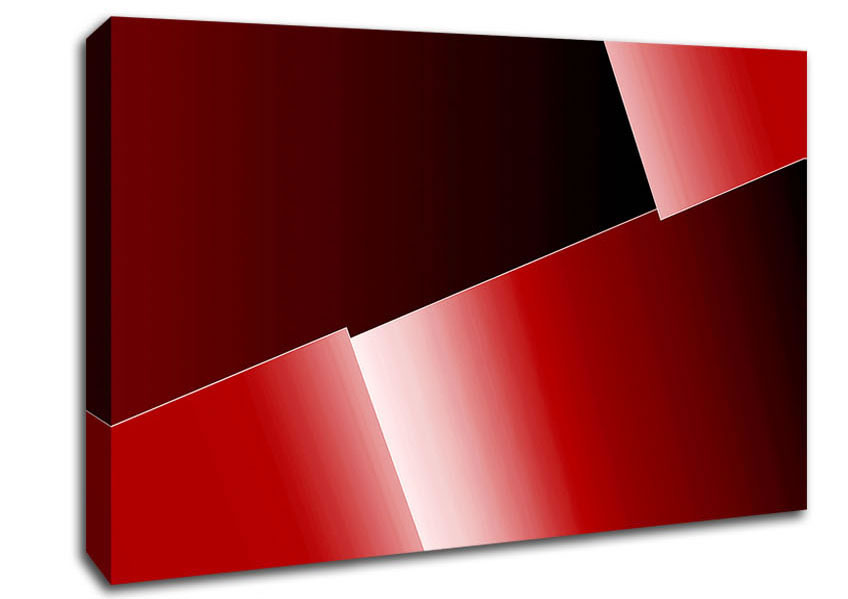 Half Cut Red Canvas Wall Art