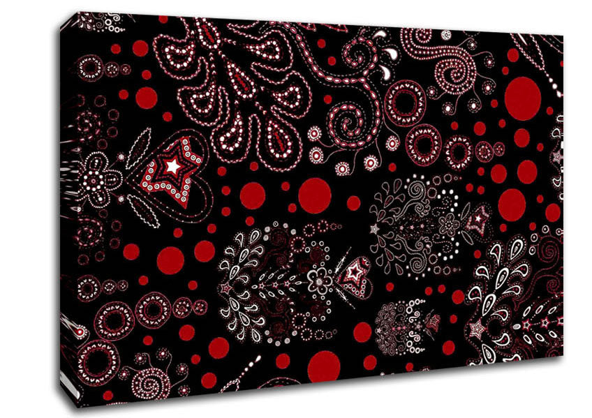 Bloom Explosion Red Canvas Wall Art