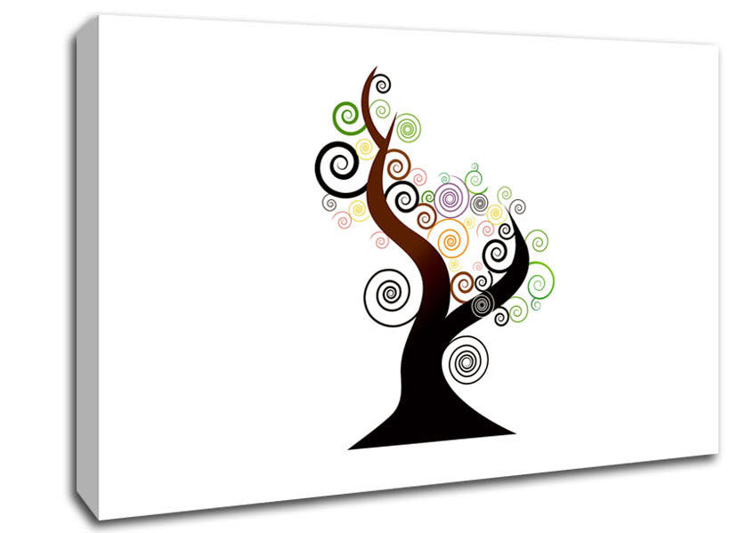 Psychedelic Tree Canvas Wall Art