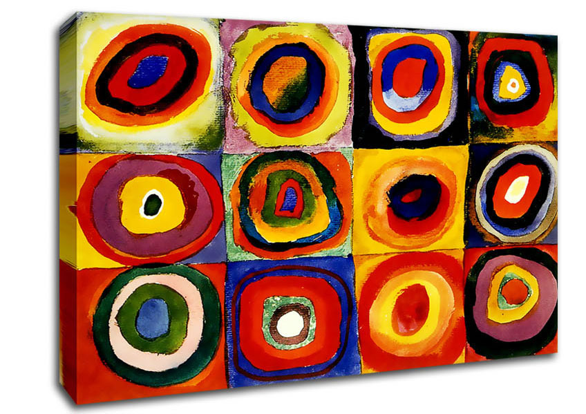 Circles And Squares Canvas Wall Art
