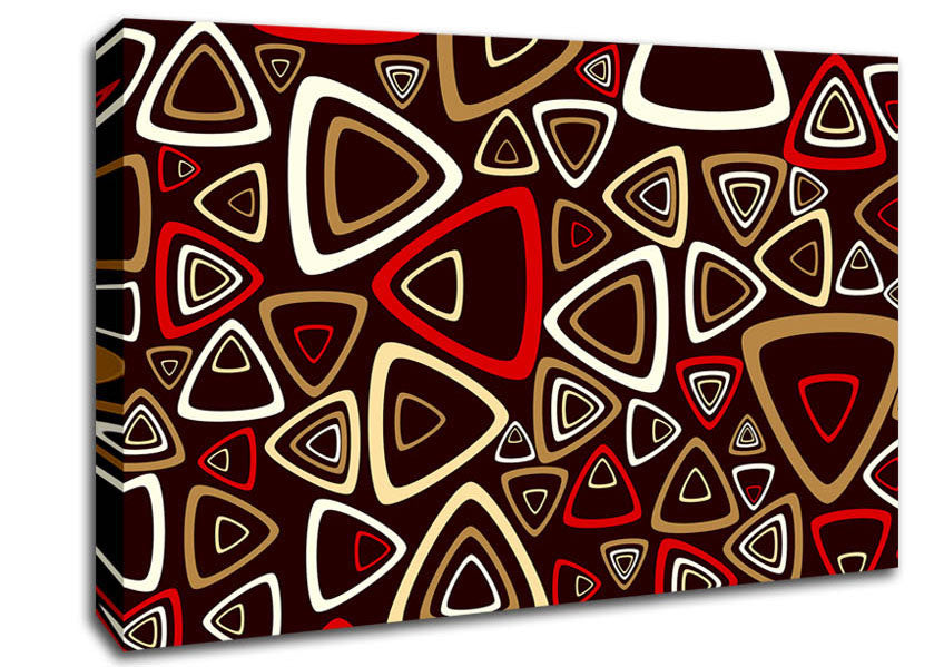 Triangle Infusion Red Canvas Wall Art