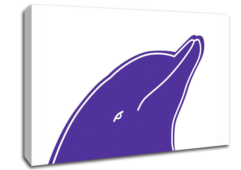 Purple Dolphin Canvas Wall Art