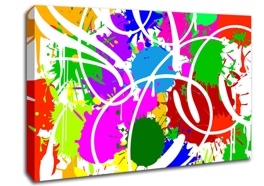 Vibrant Paint Bomb Canvas Wall Art