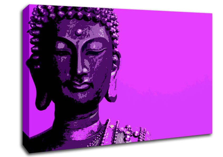 Buddha Popart Purple Canvas Wall Art
