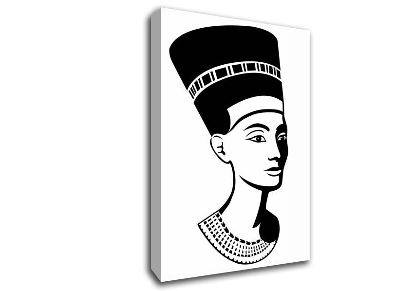 Egyptian Nefertiti B n W Canvas Wall Art