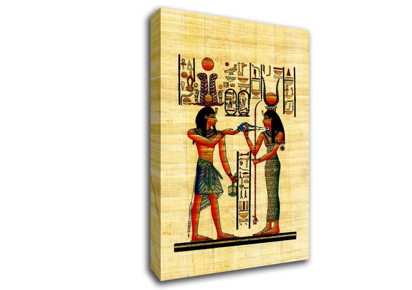 Offerings To The Egyptian Sun God Canvas Wall Art
