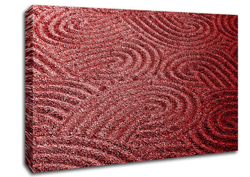 Red Sand Patterns Canvas Wall Art