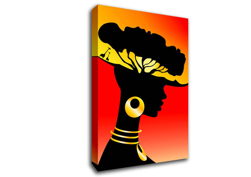 African Female Home Lands Canvas Wall Art