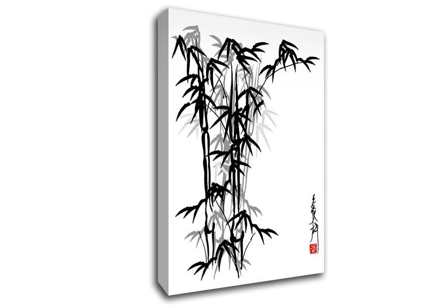 Bamboo Scripture Canvas Wall Art