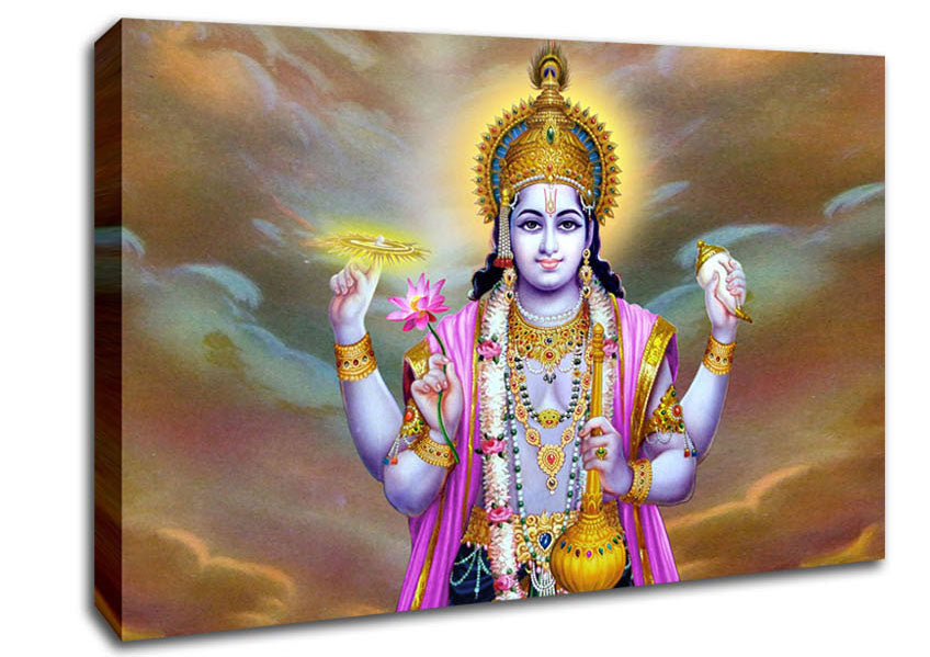 Hindu Vishnu Canvas Wall Art