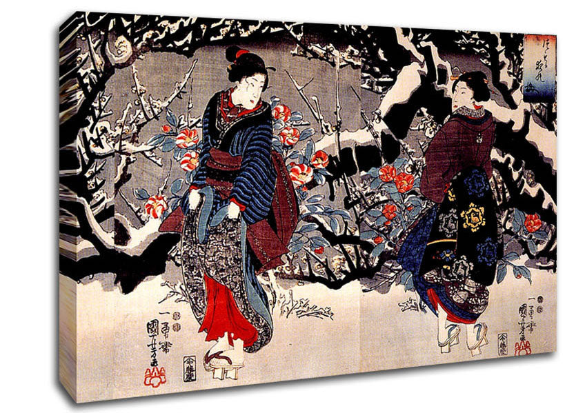 Utagawa Kuniyoshi Japanese Women Canvas Wall Art