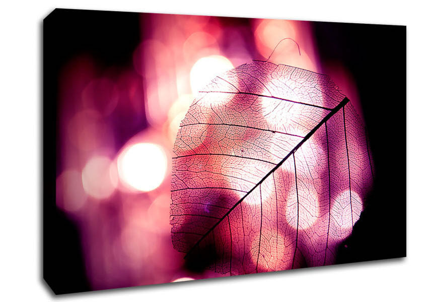 Sparkle Leaf Canvas Wall Art
