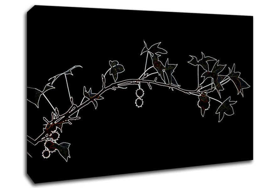 Abstarct Neon Floral 33 Canvas Wall Art