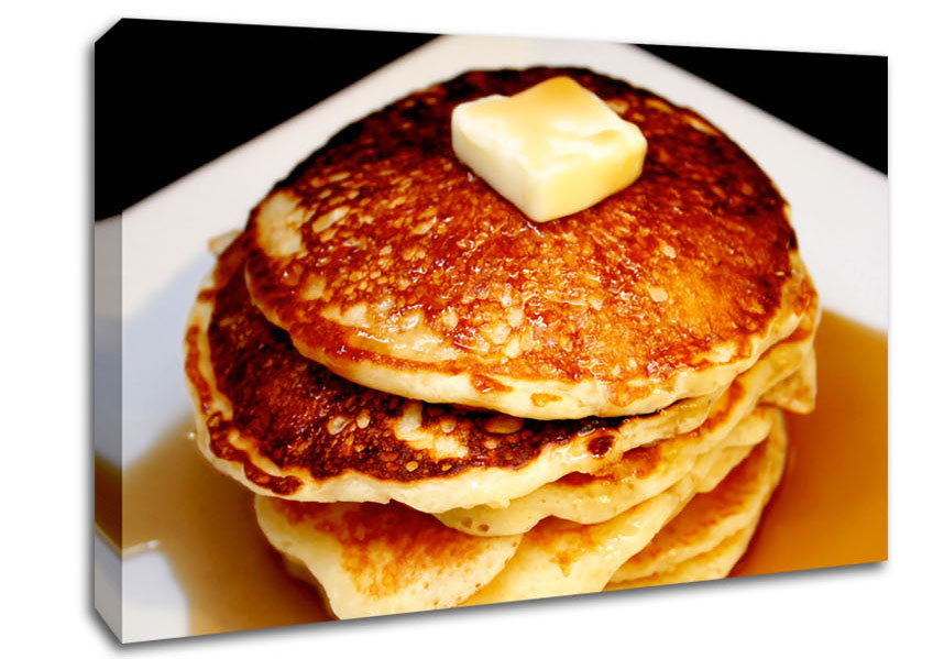 Syrup Pancakes Canvas Wall Art