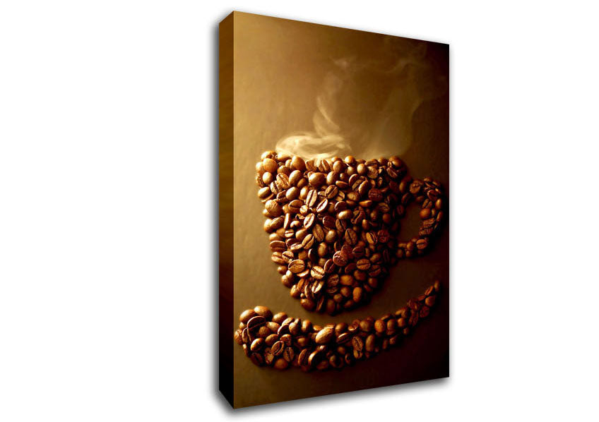 Coffee Bean Smile Canvas Wall Art