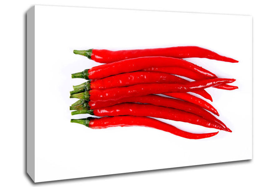 Fire Red Peppers Canvas Wall Art