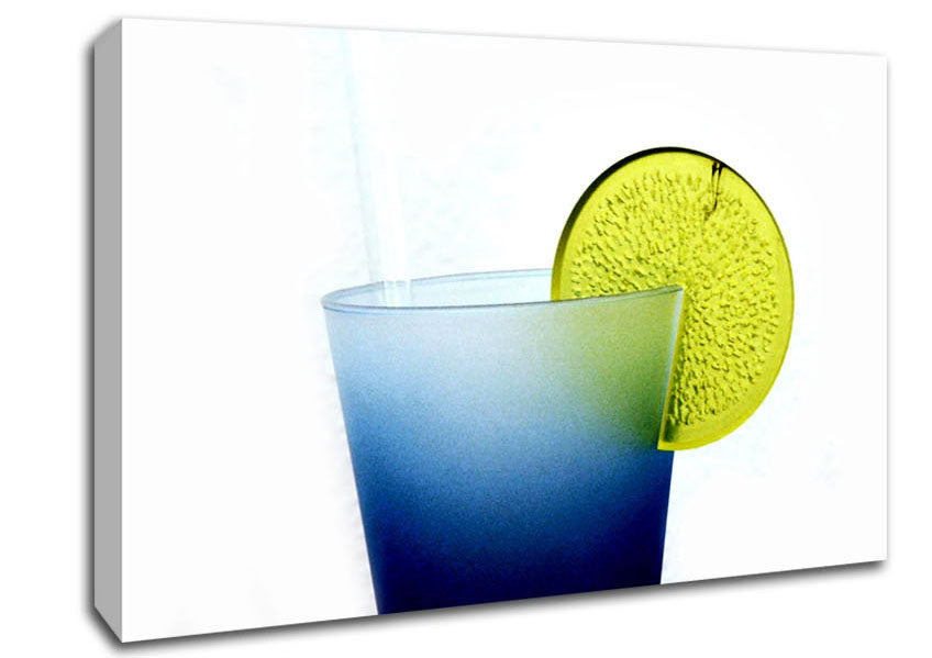 Blue Frost Slice Canvas Wall Art
