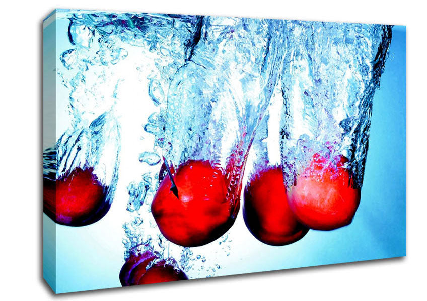 Red Fruit Splash Canvas Wall Art