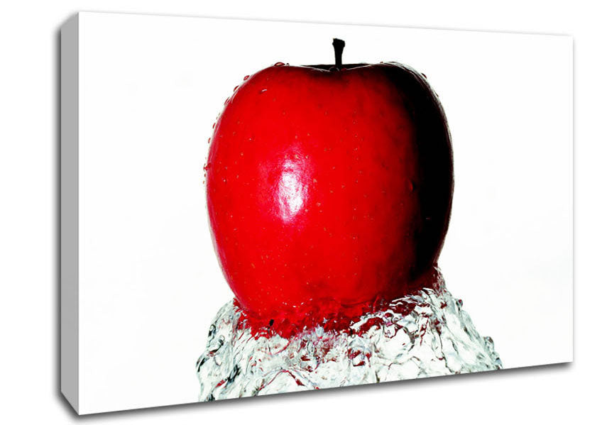 Red Apple Wave Canvas Wall Art