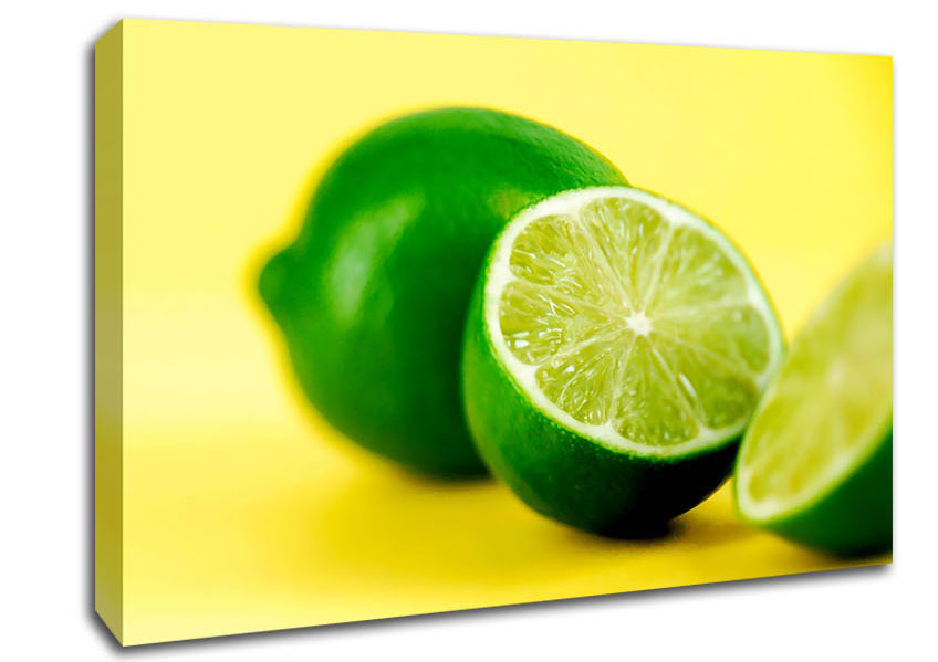 Lime Halves Canvas Wall Art