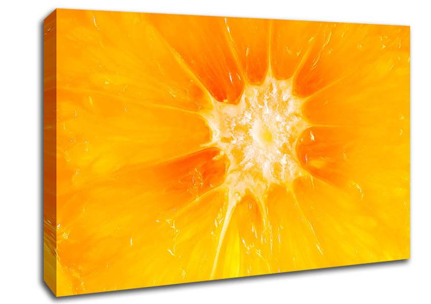 The Centre Of An Orange Canvas Wall Art