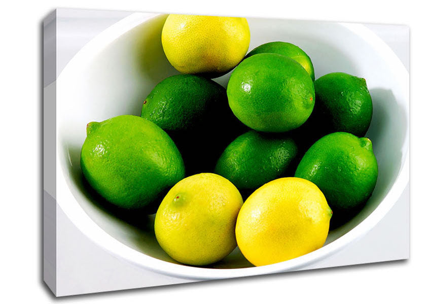 Lemon And Limes Canvas Wall Art