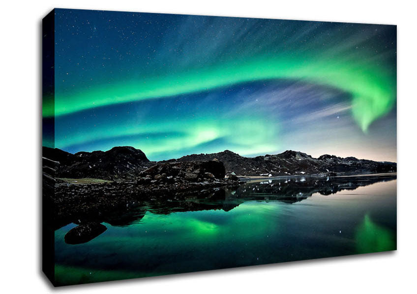 Aurora Green Skies Canvas Wall Art
