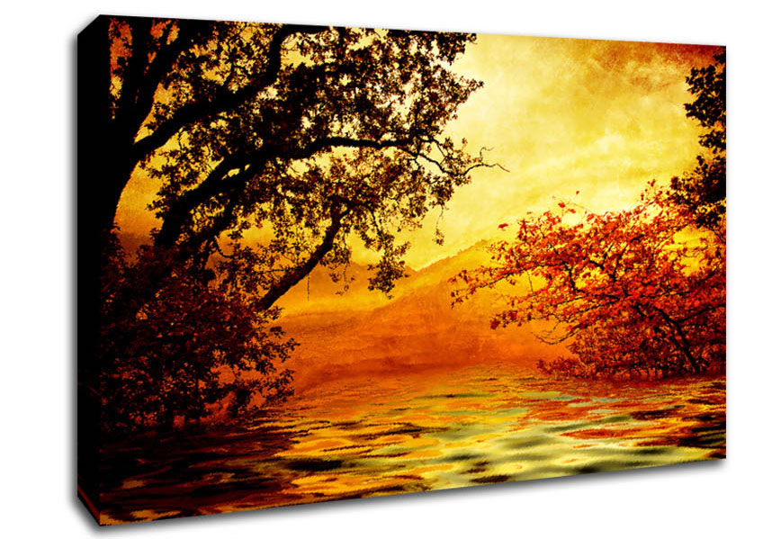 Ochre Lake Canvas Wall Art