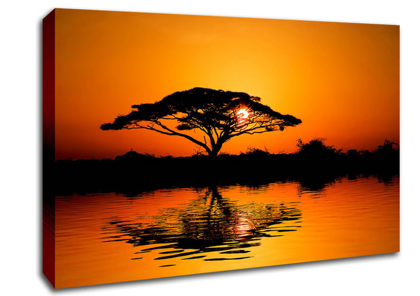 Stunning Orange Reflections Canvas Wall Art