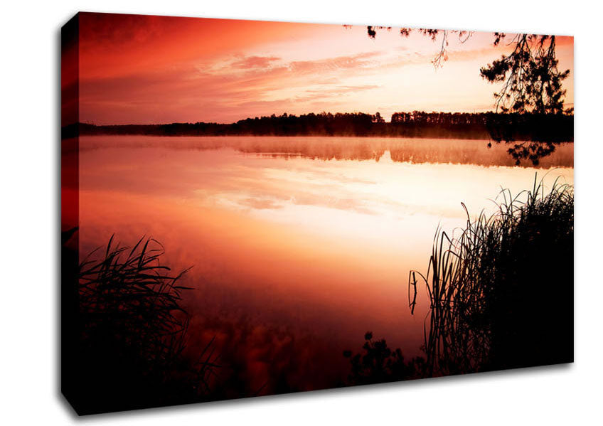 Pink River Light Canvas Wall Art