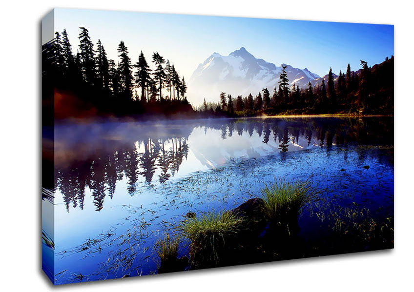 Canadian Lake Mist Canvas Wall Art