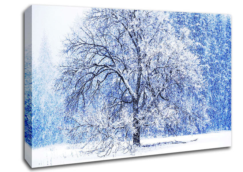 Snow Falling Canvas Wall Art