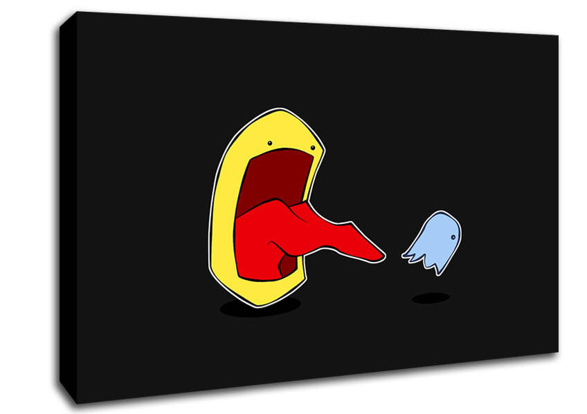 Pacman Chasing Ghost Canvas Wall Art