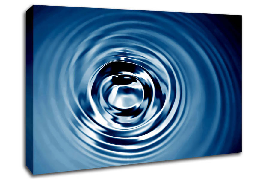 Blue Water Swirls Canvas Wall Art