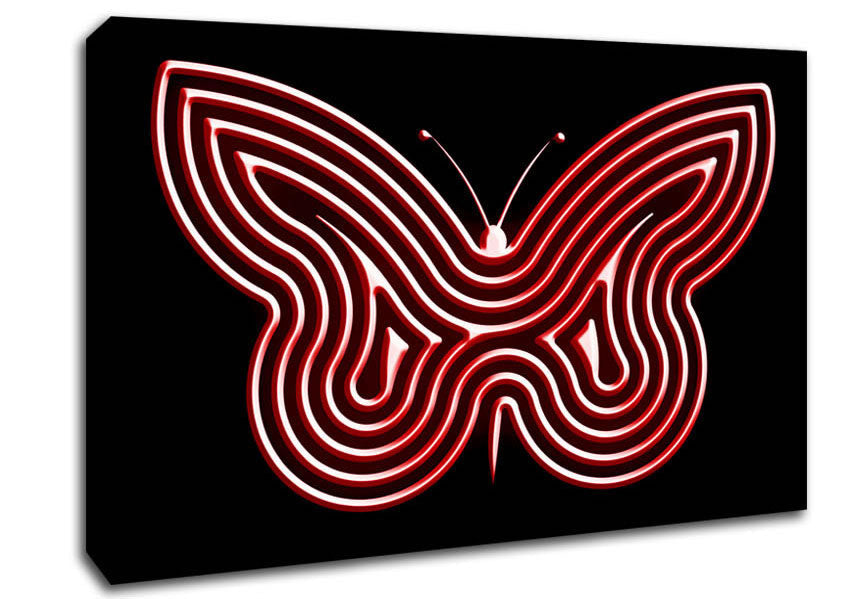 Red Butterfly Wings Canvas Wall Art