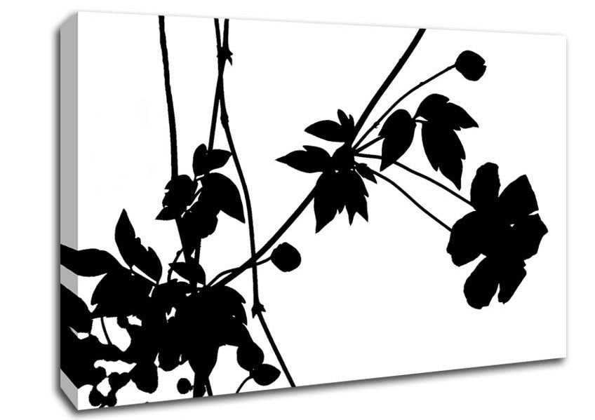 Black Flowers Canvas Wall Art