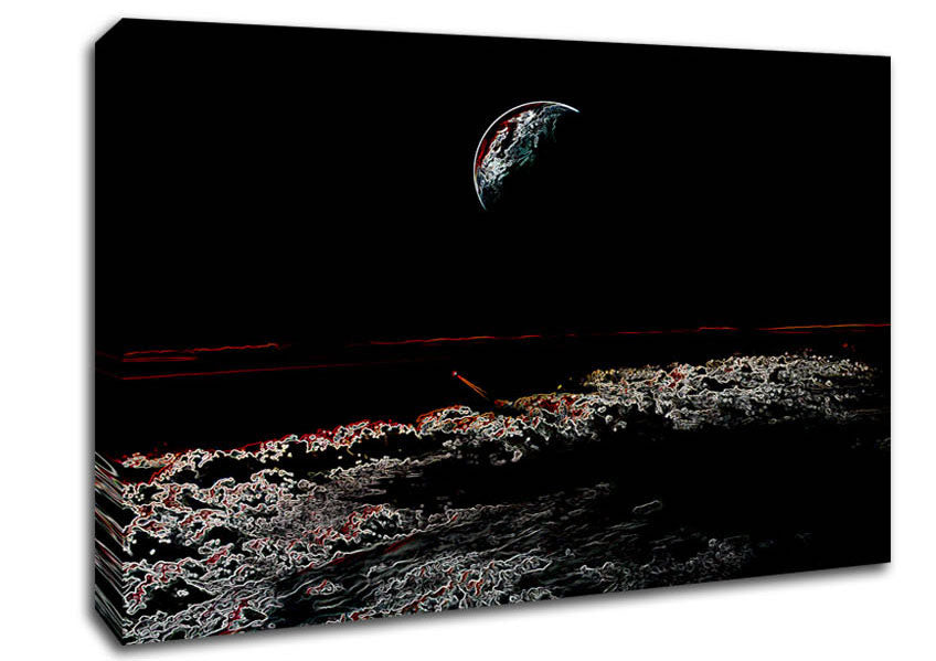 Abstract Moon Canvas Wall Art