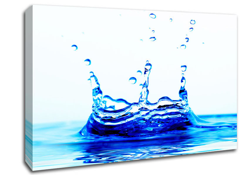 Blue Water Droplets Canvas Wall Art