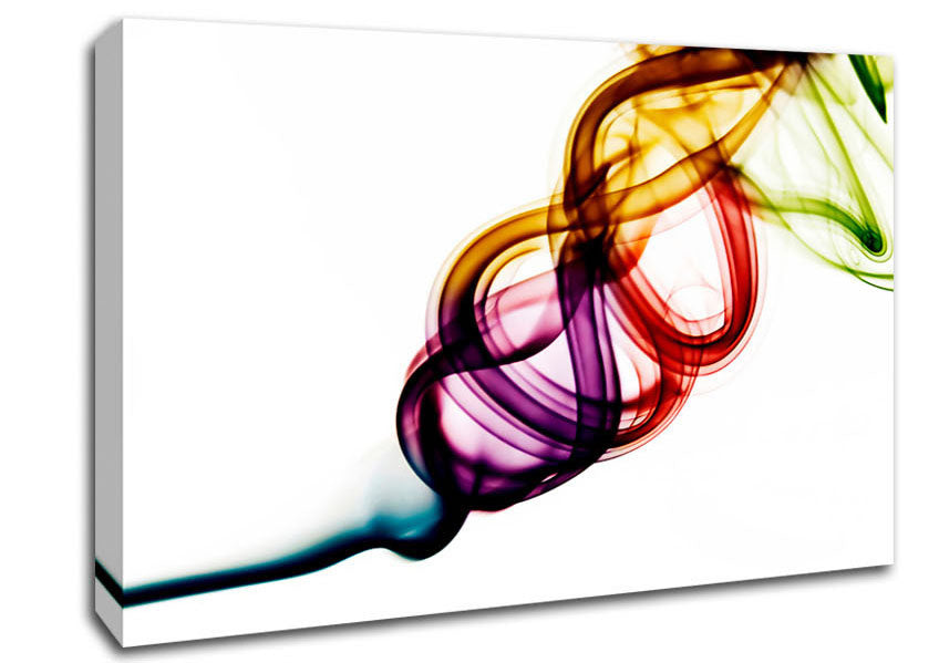 Rainbow Smoke Coil Canvas Wall Art