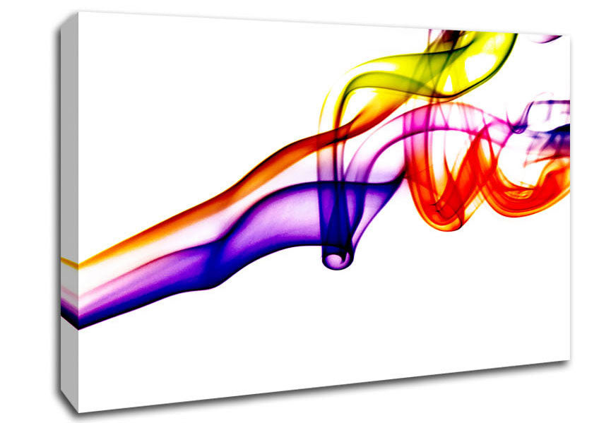 Rainbow Smoke Celebration Canvas Wall Art