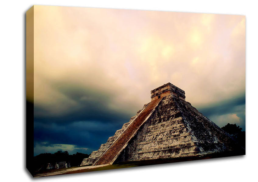 Mexicos Ancient Monument Canvas Wall Art