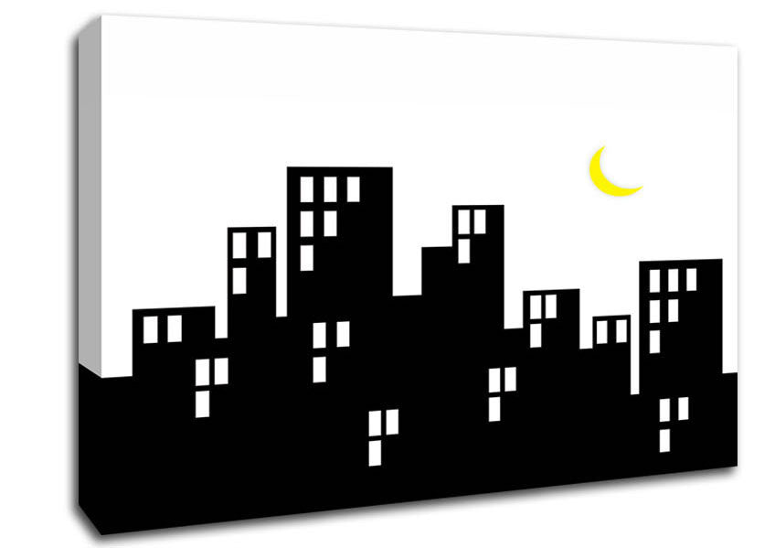 City Moonlight Canvas Wall Art