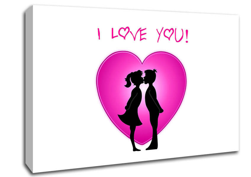 I Love You 3 Canvas Wall Art