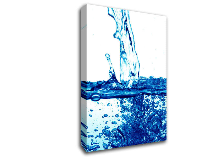 Blue Water Fizz Canvas Wall Art