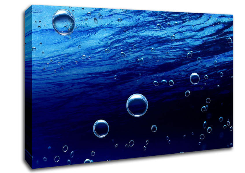 Underwater Bubbles Canvas Wall Art