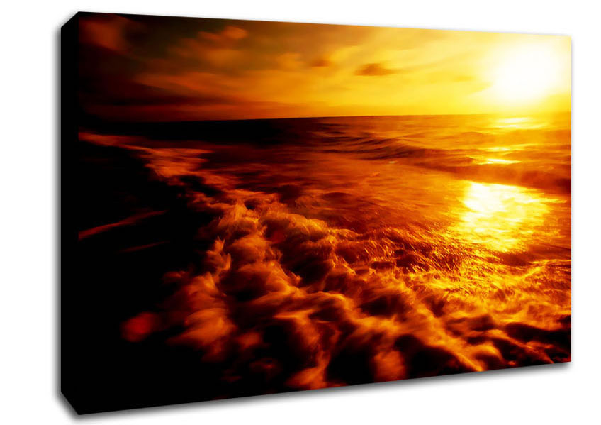 The Ebb Of The Sunlit Ocean Canvas Wall Art