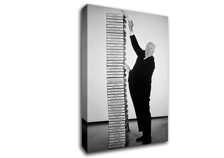 Alfred Hitchcock Library Of Films Canvas Wall Art