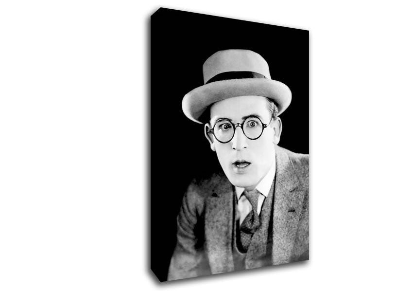 Harold Lloyd Portrait Canvas Wall Art