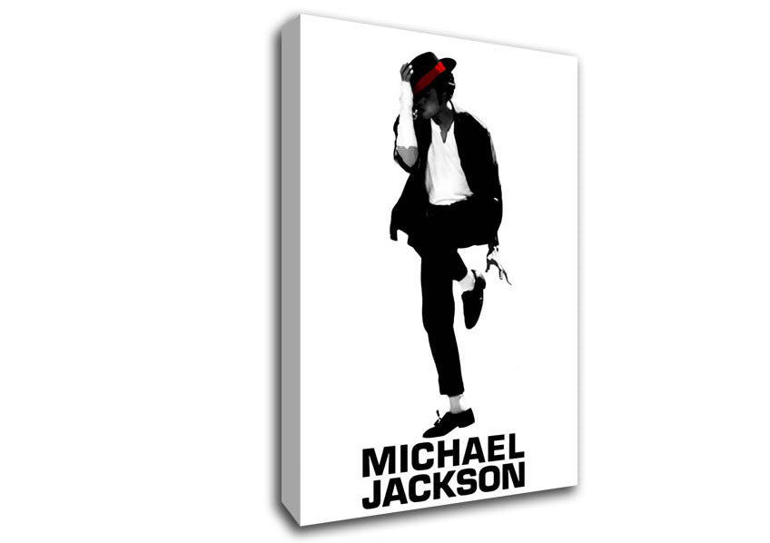 Michael Jackson B n W Red Canvas Wall Art